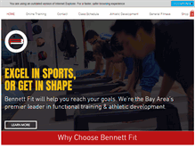 Tablet Screenshot of bennettfit.com